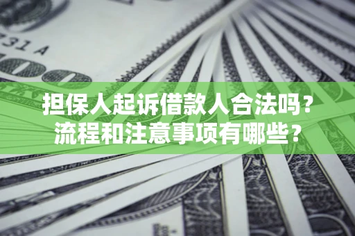 北京担保人起诉借款人合法吗？流程和注意事项有哪些？