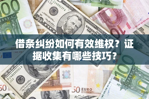 北京借条纠纷如何有效维权？证据收集有哪些技巧？