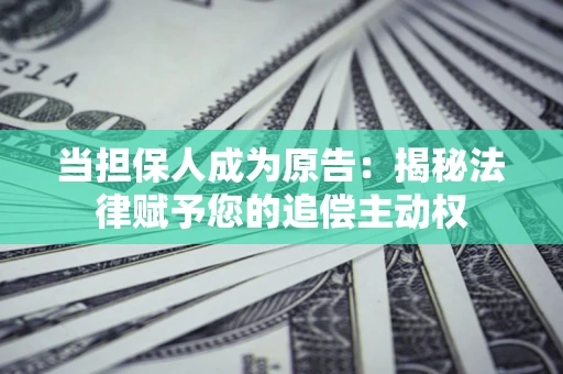 北京当担保人成为原告:揭秘法律赋予您的追偿主动权 北京当担保人成为原告:揭秘法律赋予您的追偿主动权