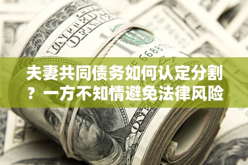 北京夫妻共同债务如何认定分割？一方不知情避免法律风险必看！